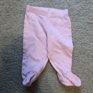 Pink footed baby pants